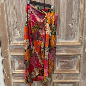 Floral Multicolor Women's Wrap Skirt